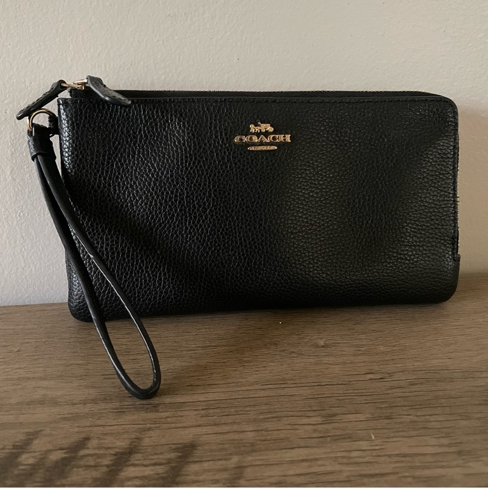 Coach Clutch with Double Zipper